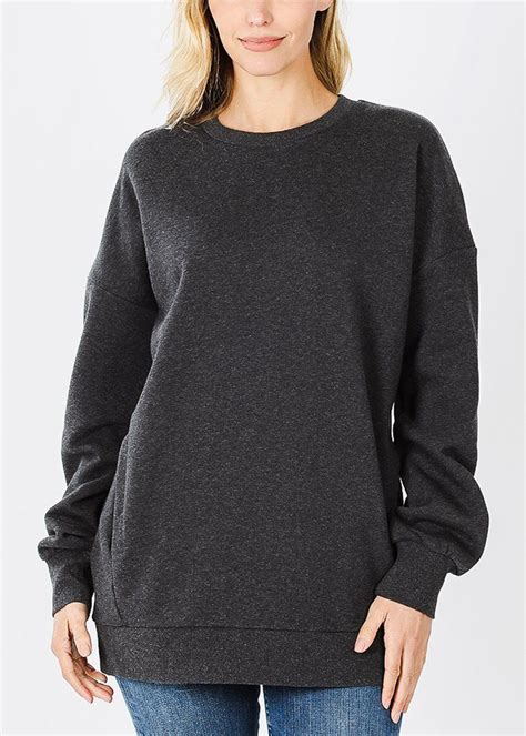 Stay Cozy in Style: Charcoal Sweatshirt for a Casual Chic Look